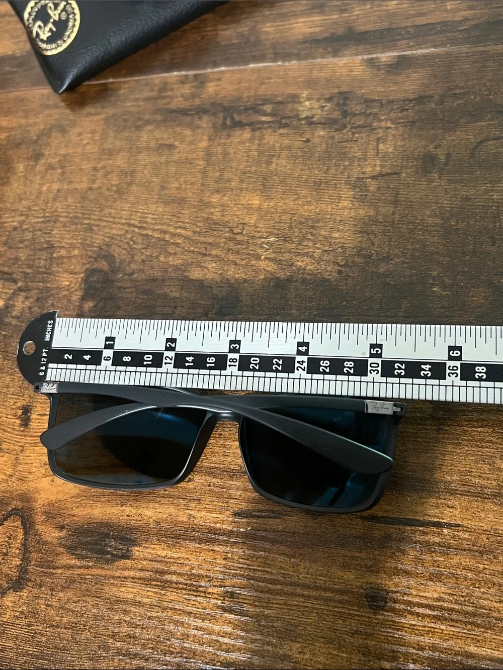 Ray-Ban Black Polarized p3 lens Sunglasses with Black Case